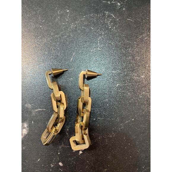 EDDIE BORGO Women's Gold Plated Statement Chain Link Necklace And Earrings Set - Picture 6 of 7